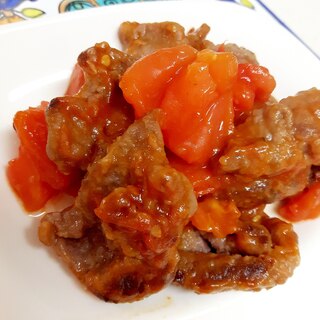 子どもが喜ぶ(^^)牛肉のトマケチャカレー炒め♪